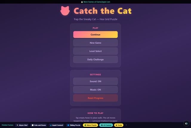 Catch the Cat - Hex Grid Trap Puzzle